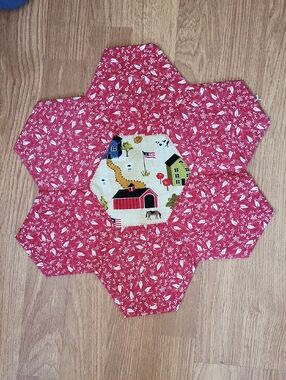 Homemade Hexegone Table Center Cloths